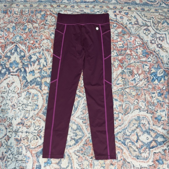 All Access Bandier Center Stage Pocket Leggings + Sports Bra Mulberry SZ M VGUC - Picture 3 of 11